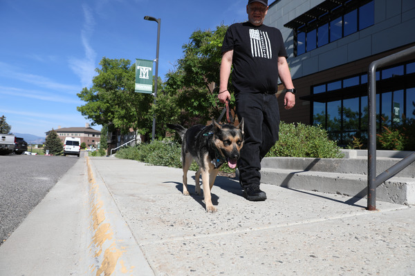 Security officer with his service animal
