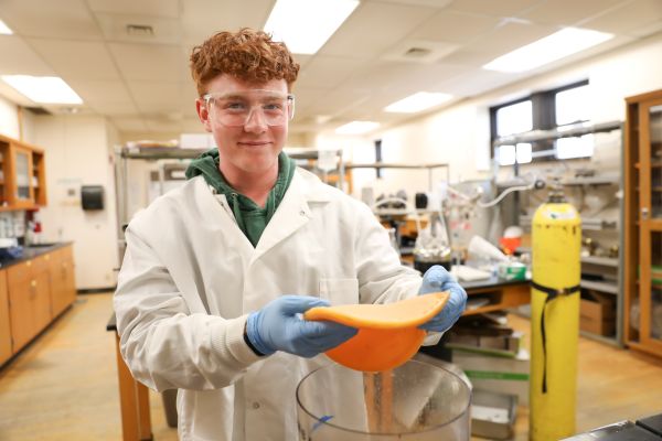 !Kyle Mann holds a Scoby