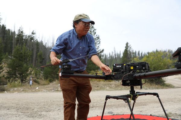 !Professor Zhou and his drone